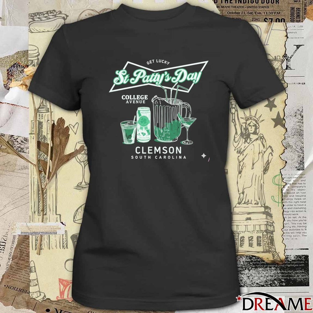 Get Lucky St. Patty’s Day College Avenue Clemson South Carolina t-shirt