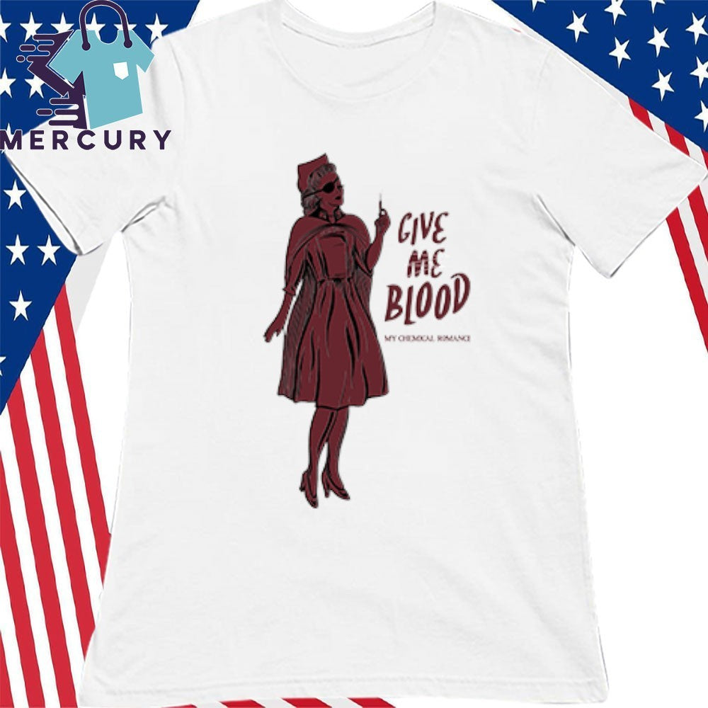 Give Me Blood Gothic Nurse Horror Shirt