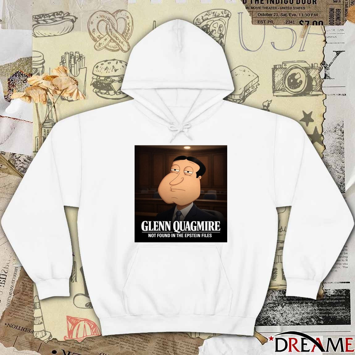 Glenn Quagmire Not Found In The Epstein Files t-shirt