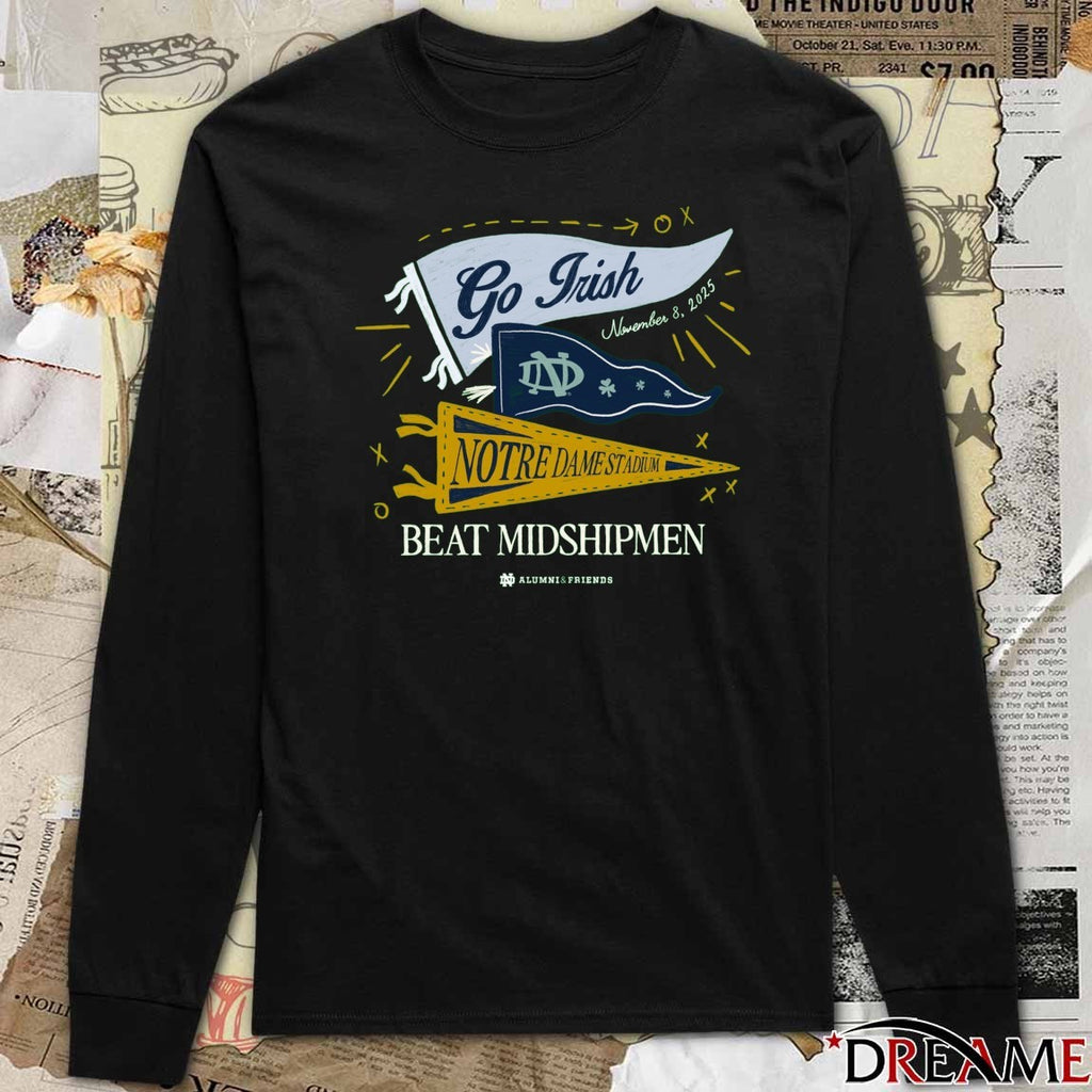Go Frish November 8 2025 Notre Dame Stadium Beat Midshipmen Alumni And Friends t-shirt