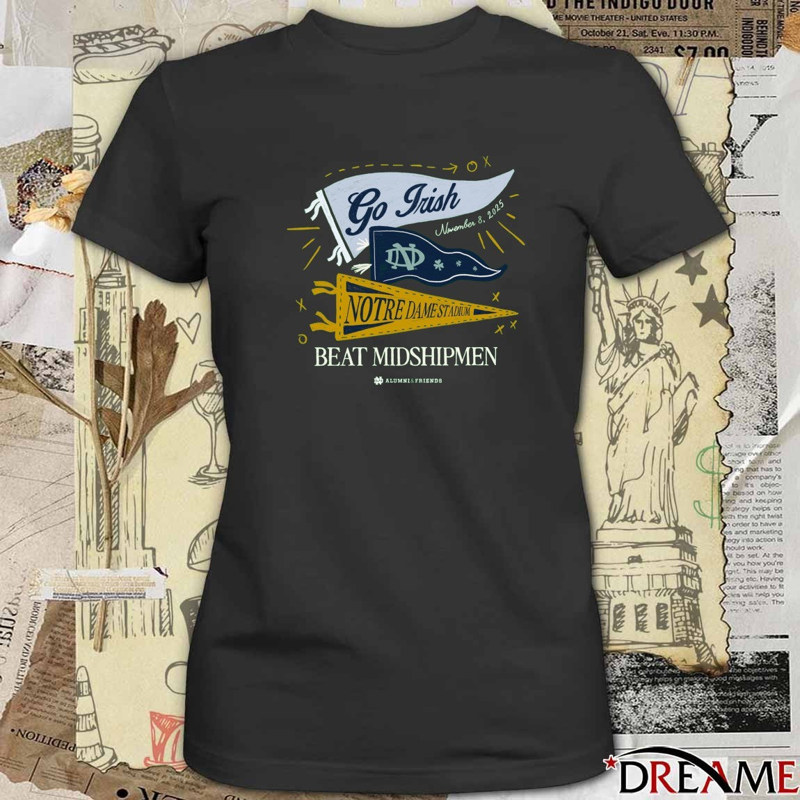 Go Frish November 8 2025 Notre Dame Stadium Beat Midshipmen Alumni And Friends t-shirt