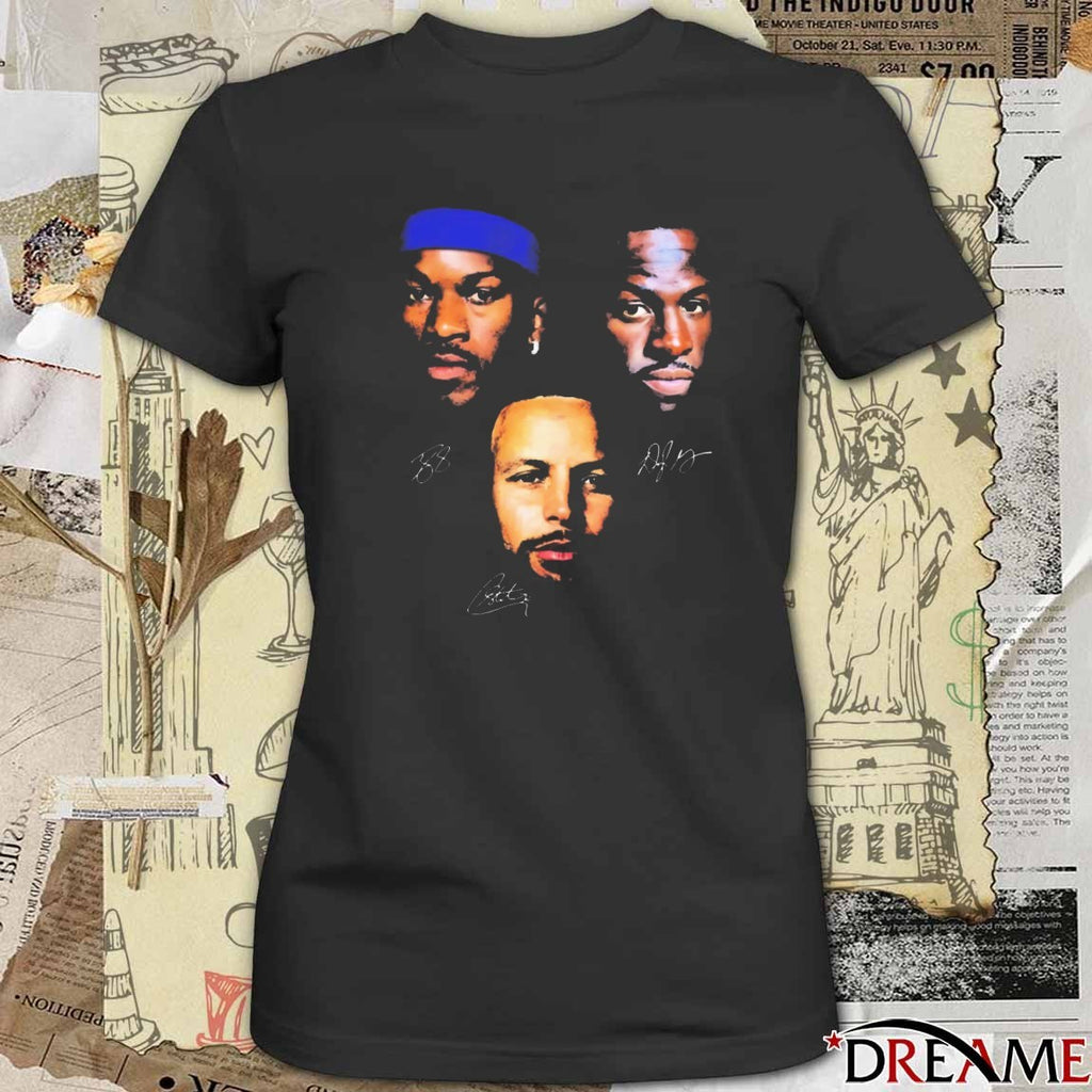 Golden State Warriors Jimmy Butler Draymond Green & Stephen Curry Signatures t-shirt