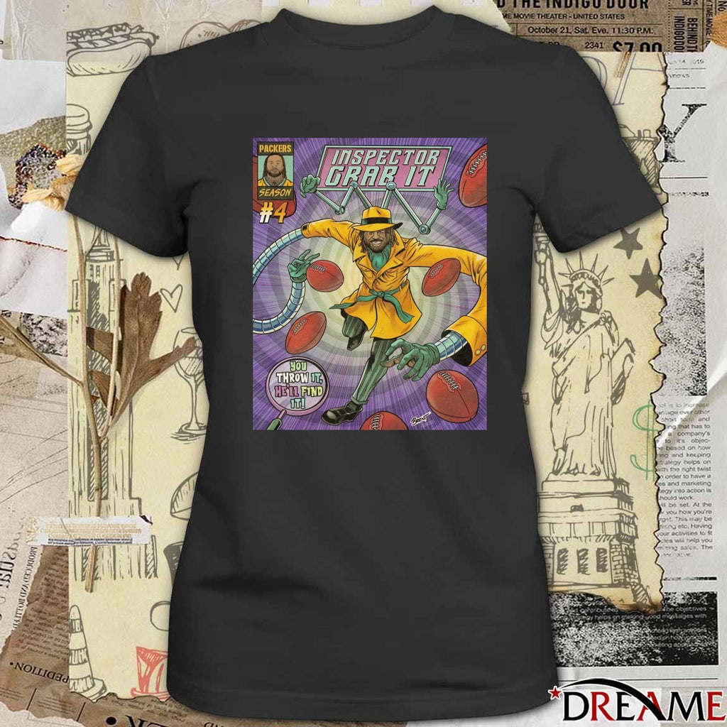 Green Bay Packers Keisean Nixon Inspector Grab It You Throw It He’ll Find It Poster t-shirt