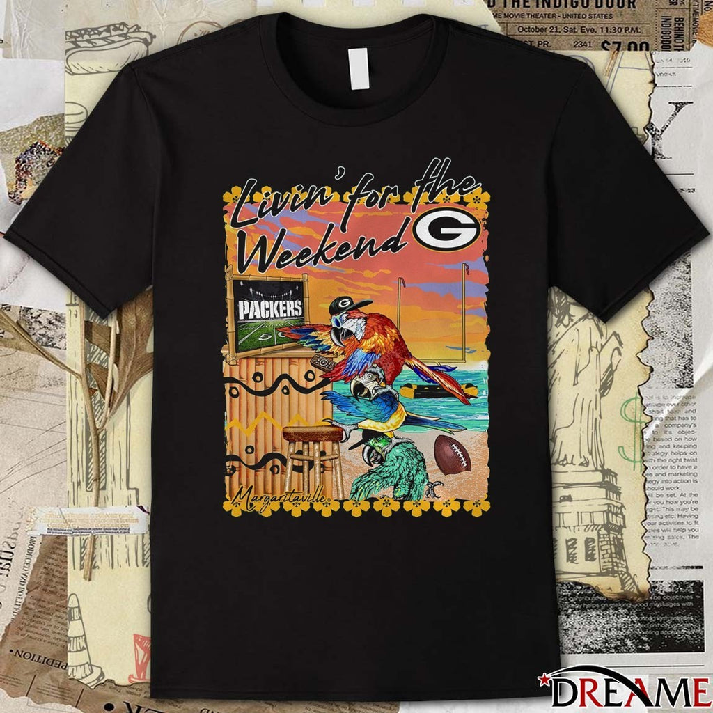 Green Bay Packers Margaritaville Garden Livin’ For The Weekend t-shirt