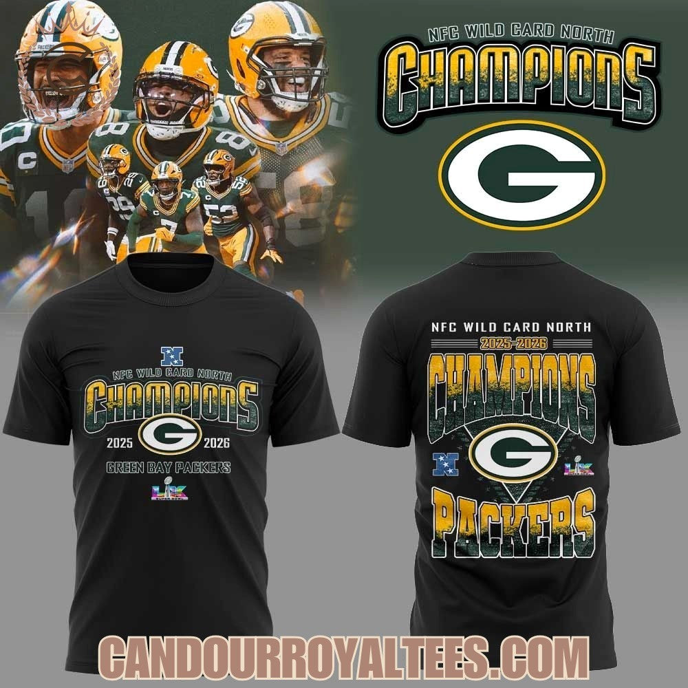 Green Bay Packers NFC Wild Card North Champions 2025-2026 Two Sided Shirt
