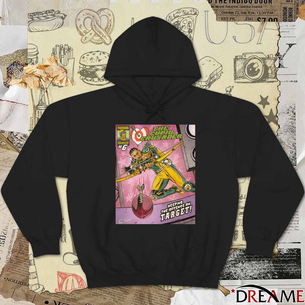 Green Bay Packers The Cupid Crusader Keeping The Offense On Target Poster t-shirt