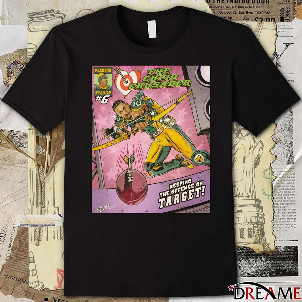 Green Bay Packers The Cupid Crusader Keeping The Offense On Target Poster t-shirt