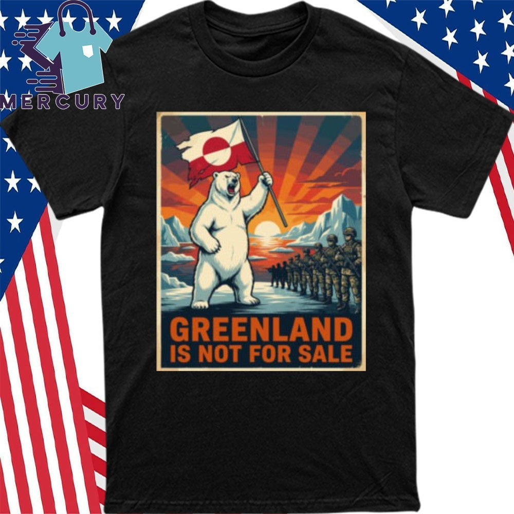 Greenland Is Not For Sale Bear Flag Greenlanders Shirt