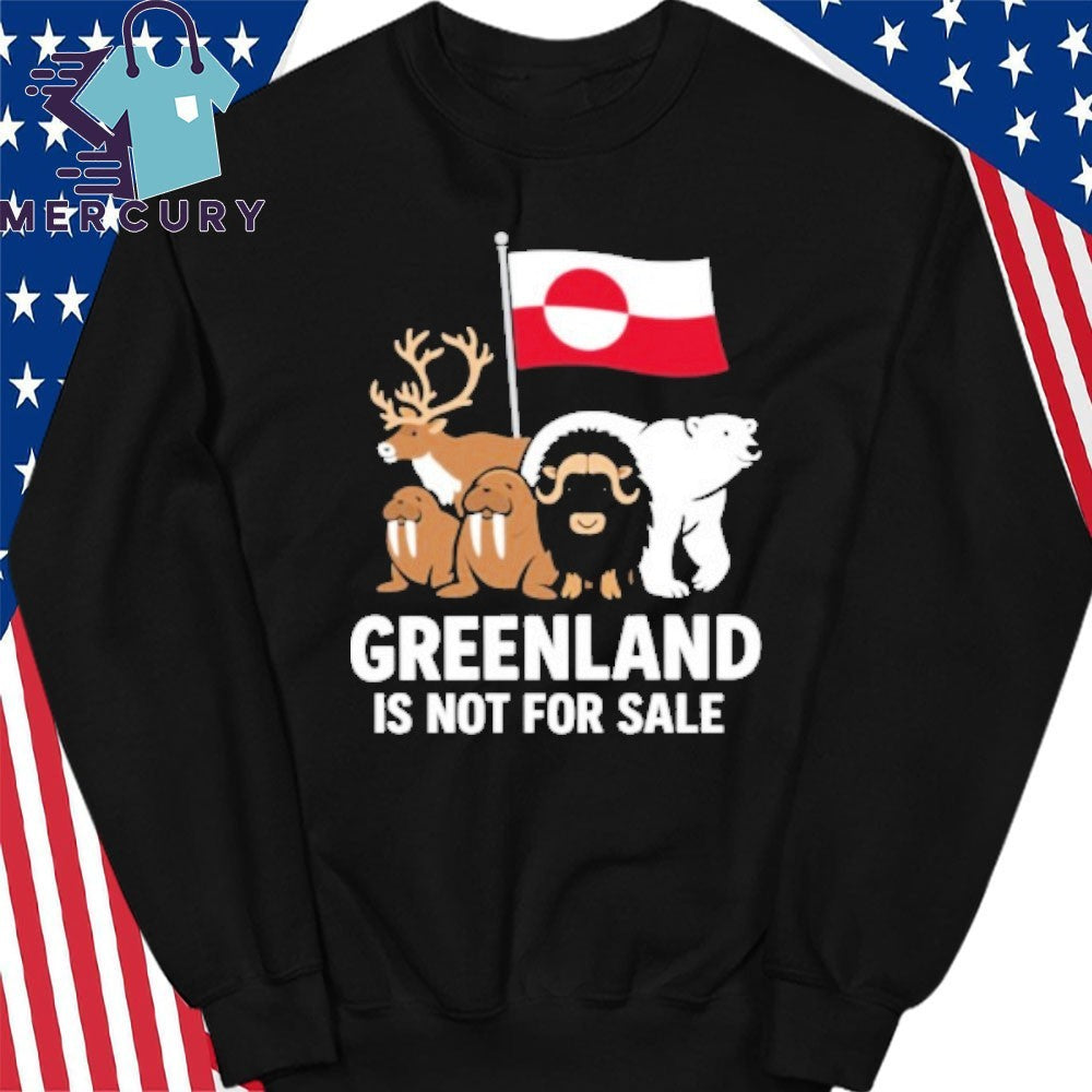 Greenland Not for Sale Greenland Flag Animals Greenlanders Shirt