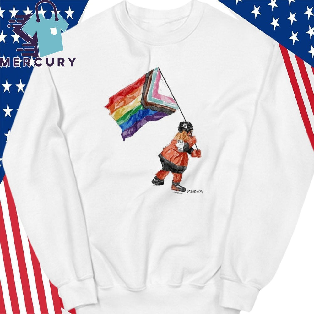 Gritty Mascot Pride Flag Shirt