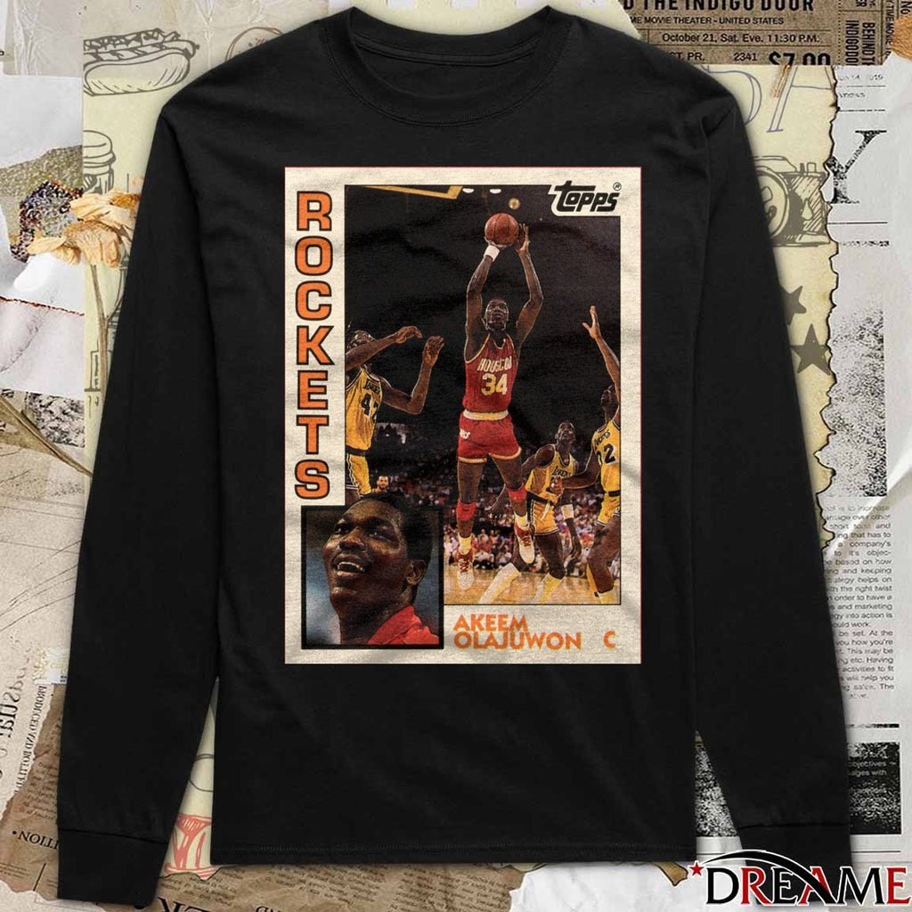 Hakeem Olajuwon Houston Rockets 2026 NBA Basketball Topps Trading Card t-shirt