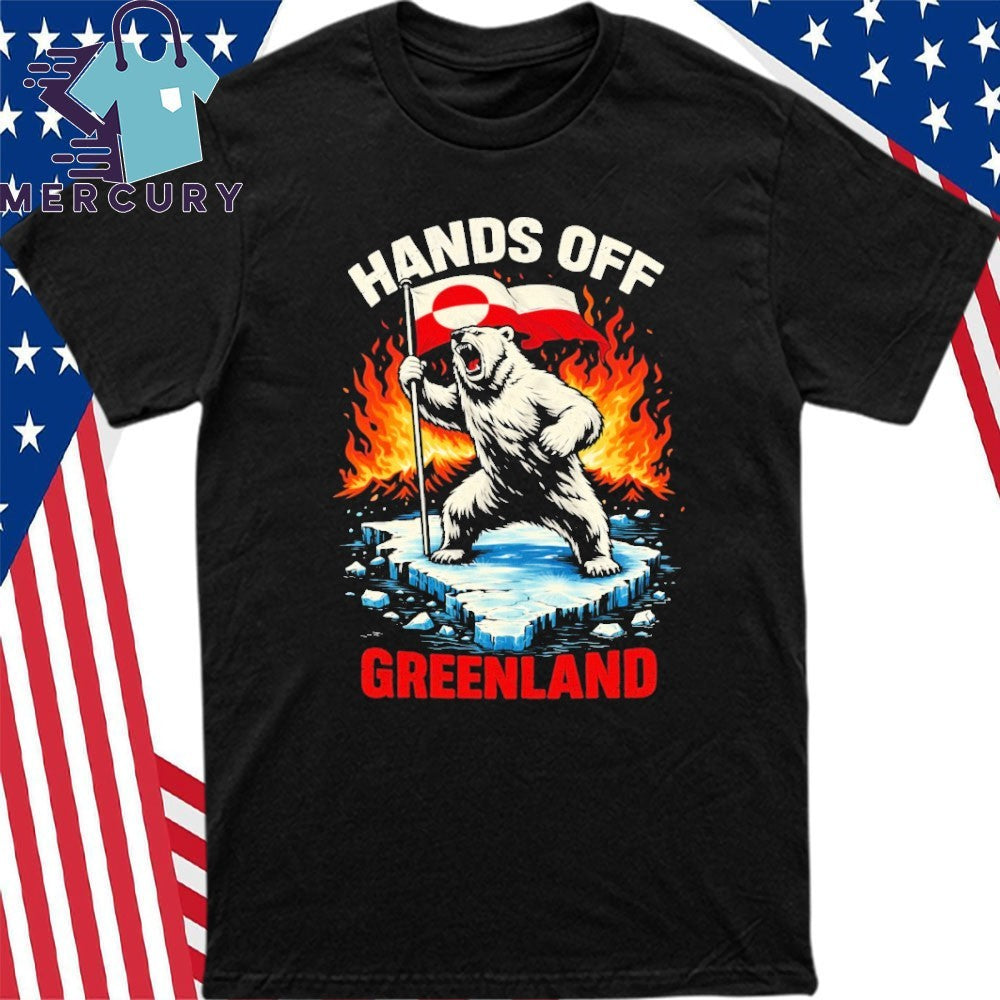 Hands Off Greenland Flag Bear Shirt