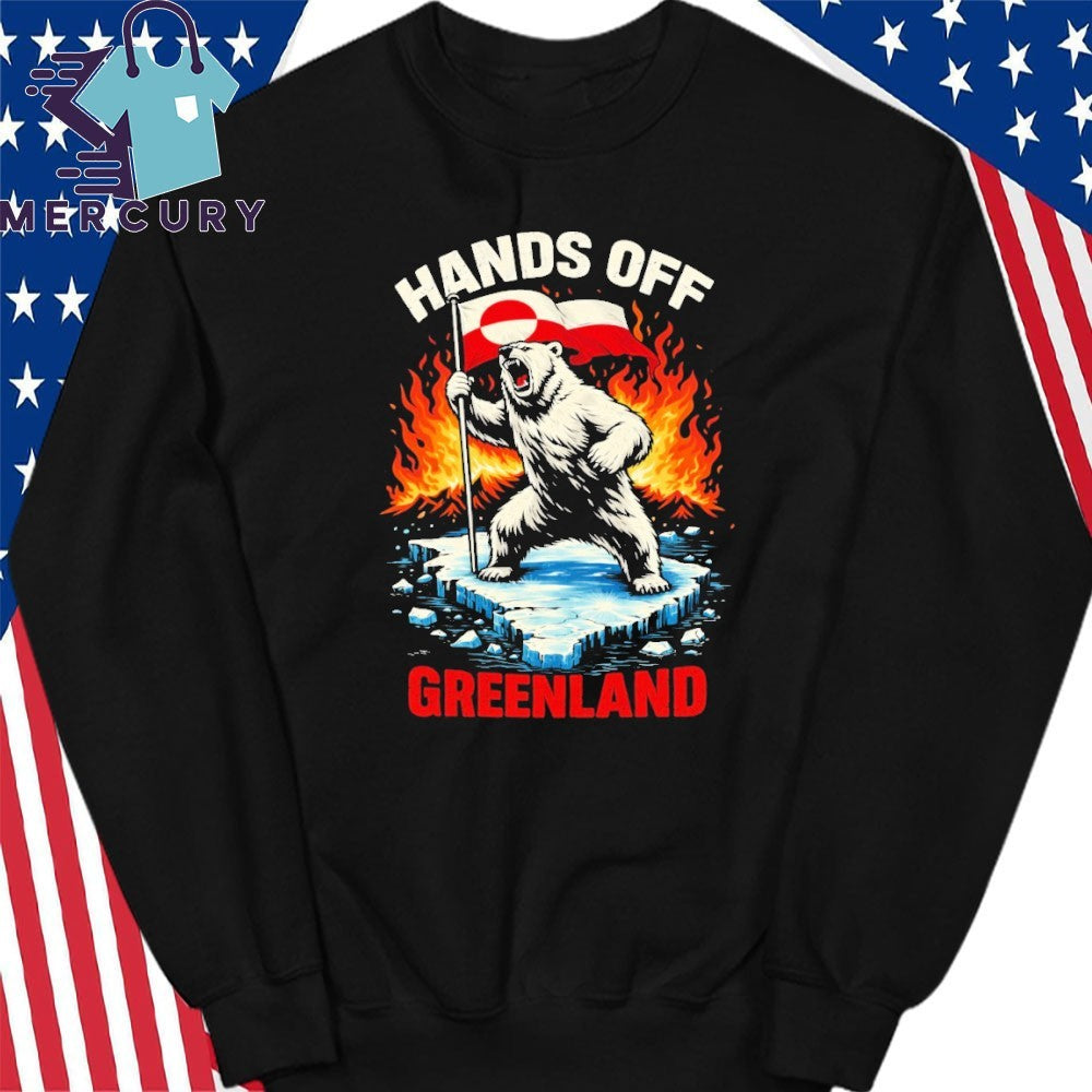 Hands Off Greenland Flag Bear Shirt