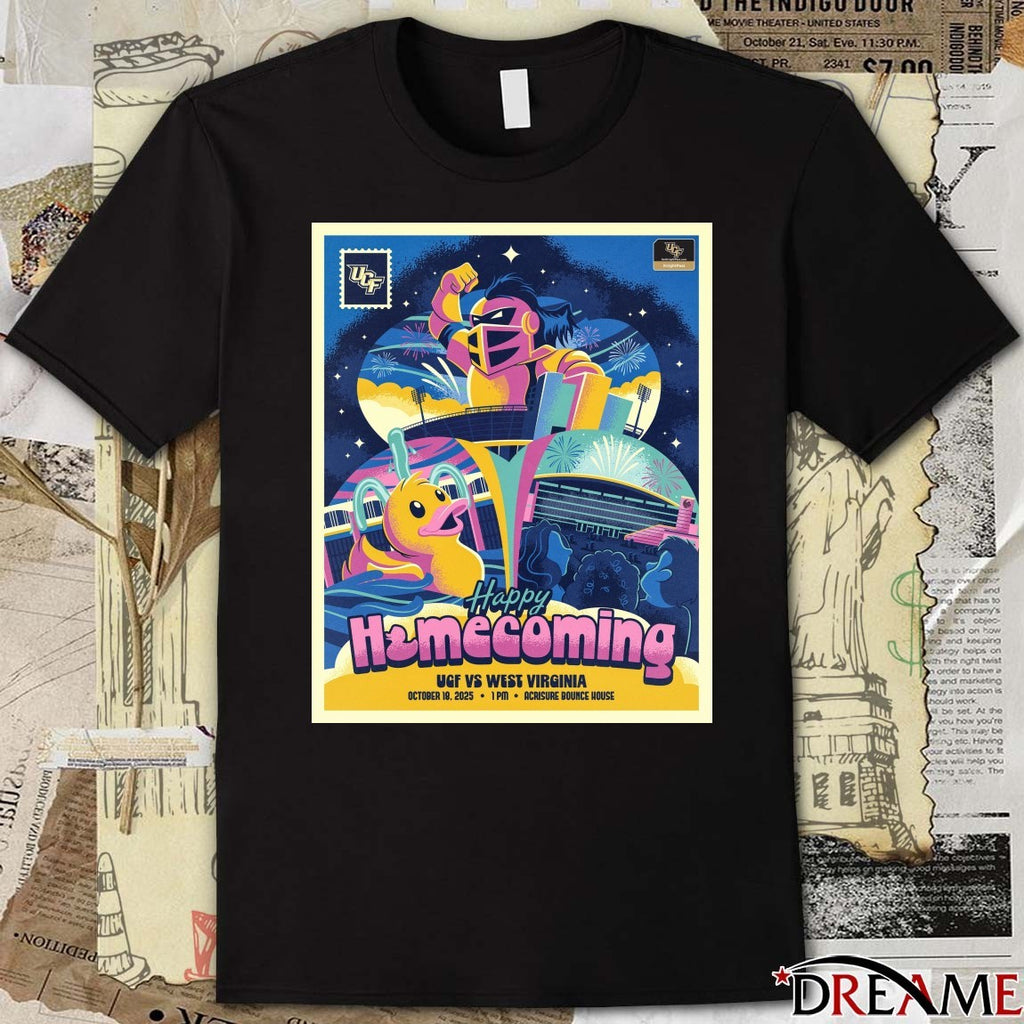 Happy Homecoming VCF Vs West Virginia October 19 2025 Acrisure Bounce House Poster t-shirt