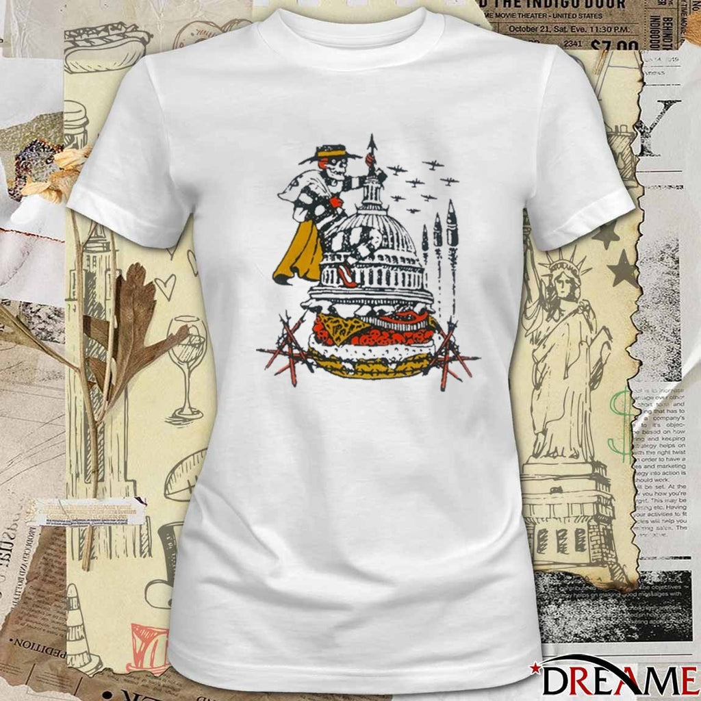 Hasan Piker Murder Burger 2025 Skeleton t-shirt