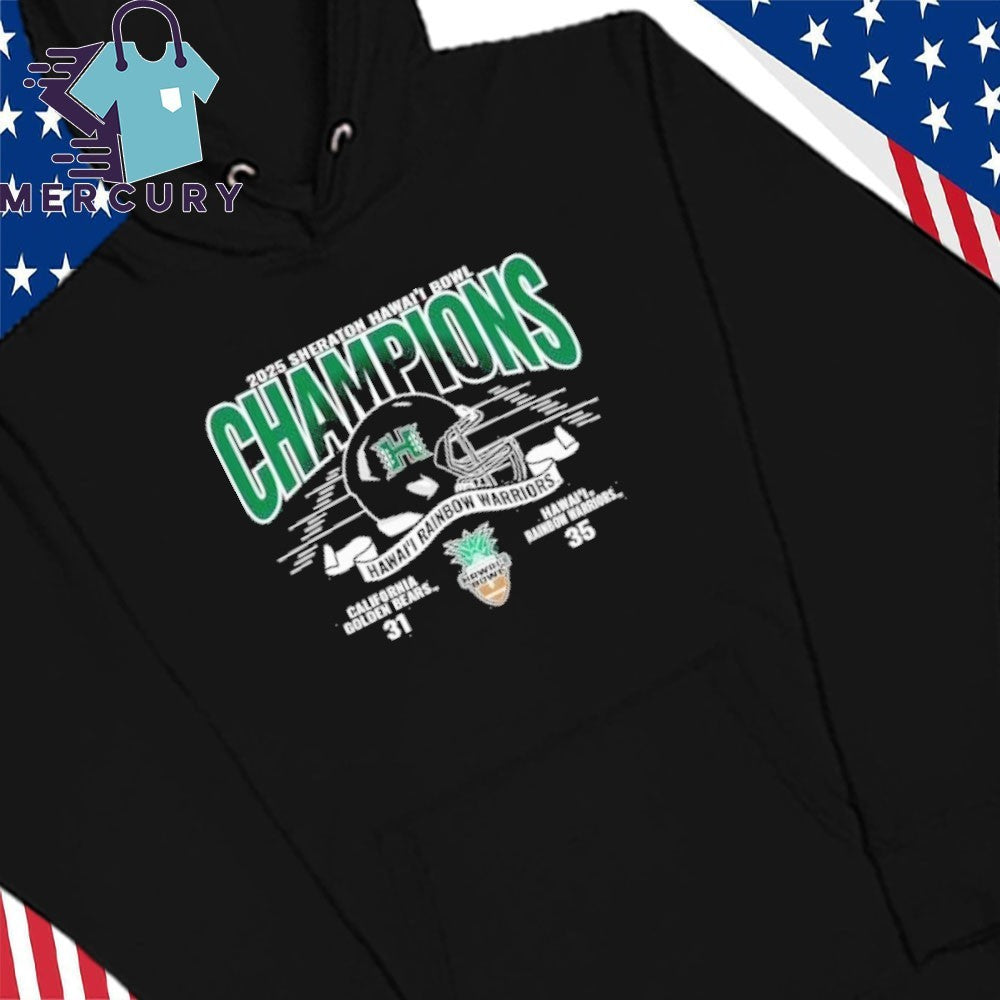 Hawaii Rainbow Warrior Victory 35-31 California Golden Bear 2025 Hawai’i Bowl Champions Shirt