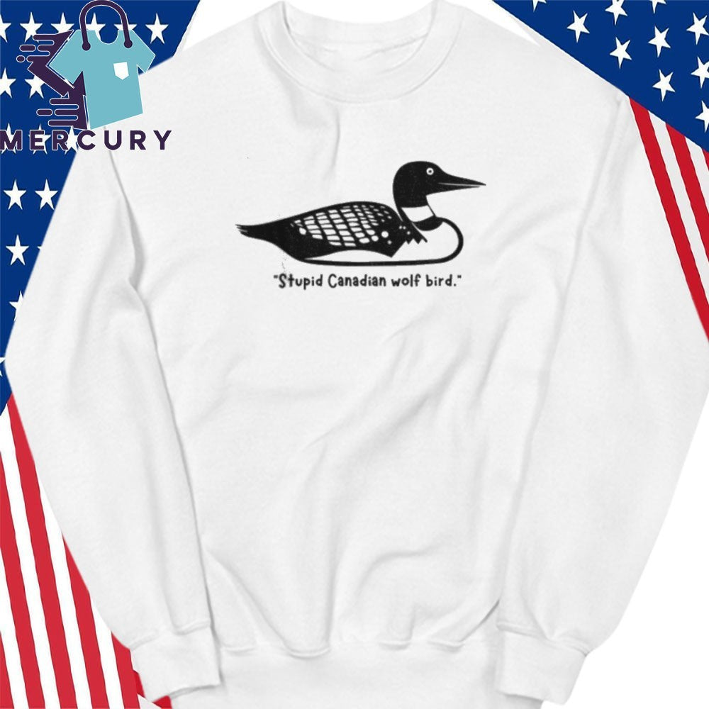 Heated Rivalry Stupid Canadian Wolf Bird Loon Shirt