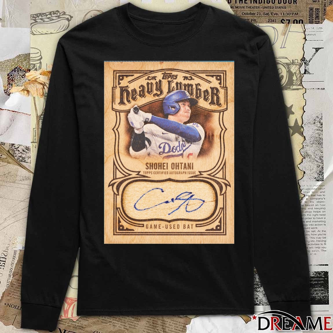 Heavy Lumber Shohei Ohtani 2026 Topps Certified Autograph Issue Signature Game-Used Bat Poster t-shirt