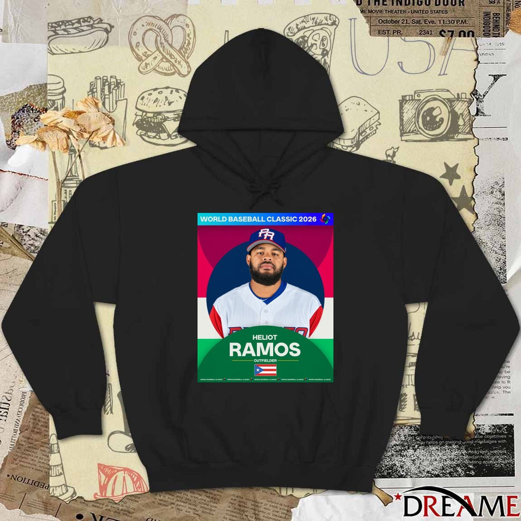 Heliot Ramos Outfielder Team Puerto Rico 2026 World Baseball Classic Poster t-shirt