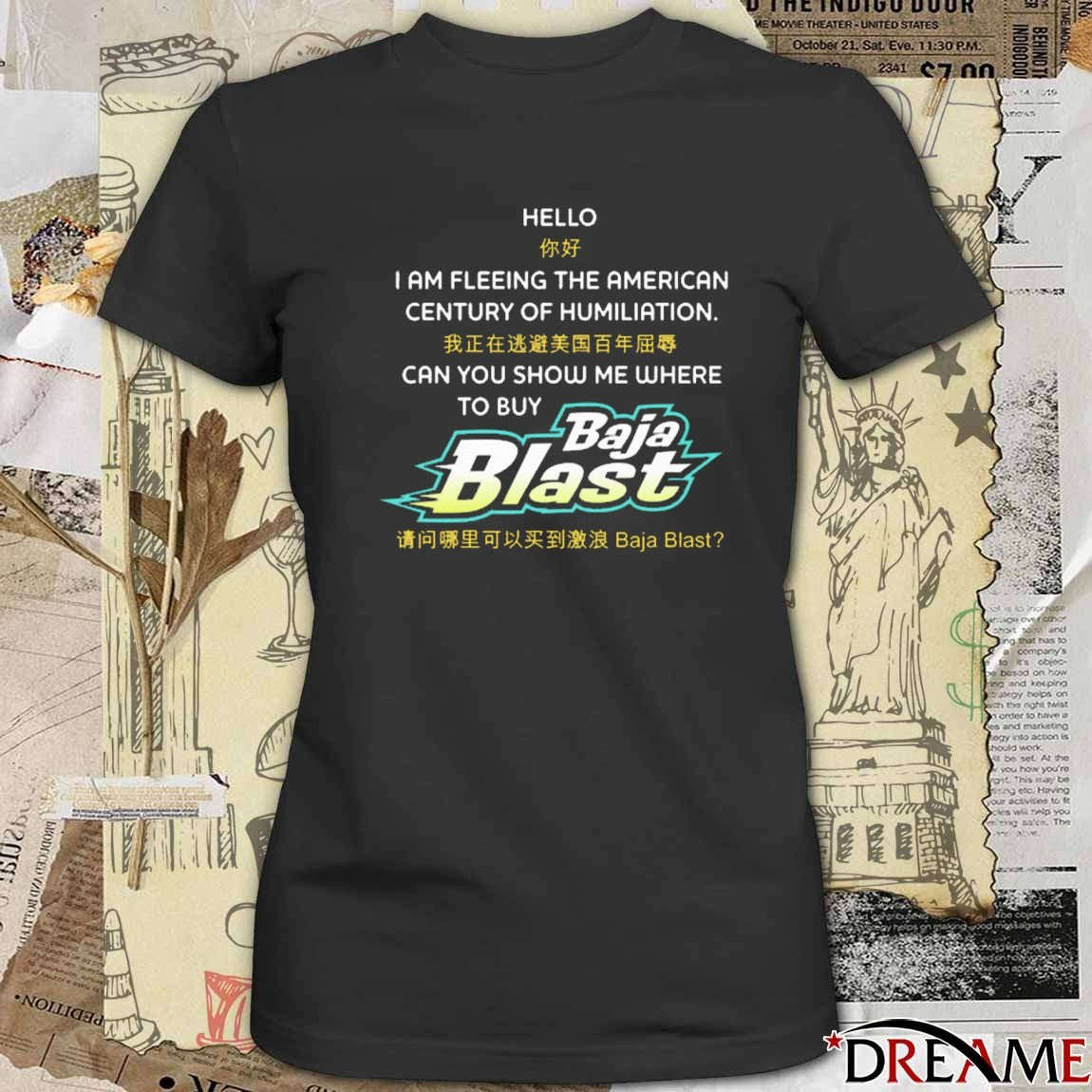 Hello I Am Fleeing The American Century Of Humiliation Can You Show Me Where To Buy Soda t-shirt