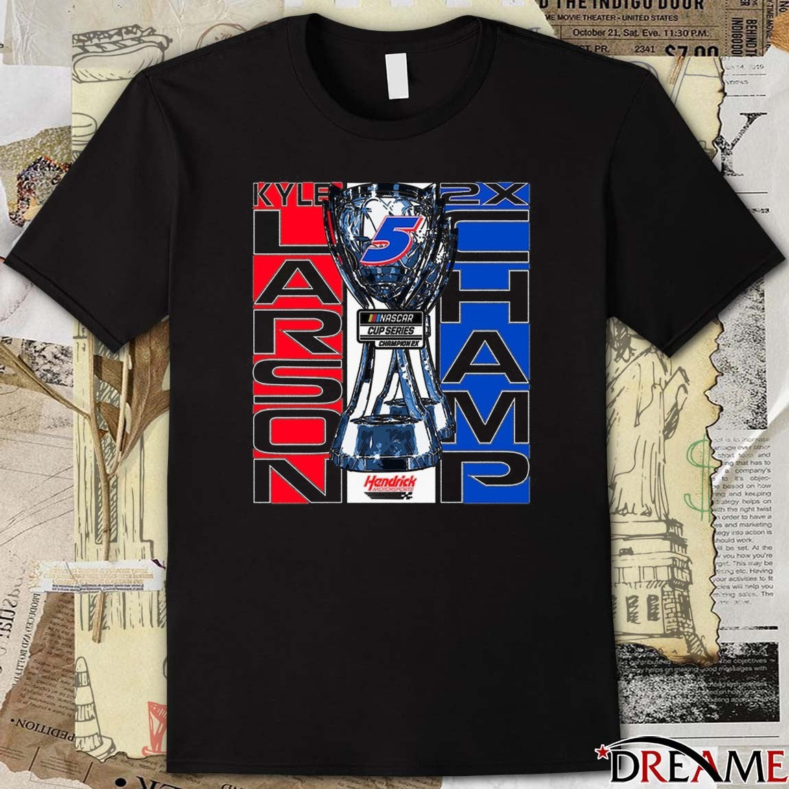 Hendrick Motorsports Team Collection Kyle Larson Two-Time NASCAR Cup Series Champion 2025 t-shirt