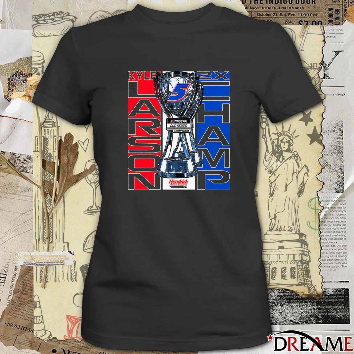 Hendrick Motorsports Team Collection Kyle Larson Two-Time NASCAR Cup Series Champion 2025 t-shirt