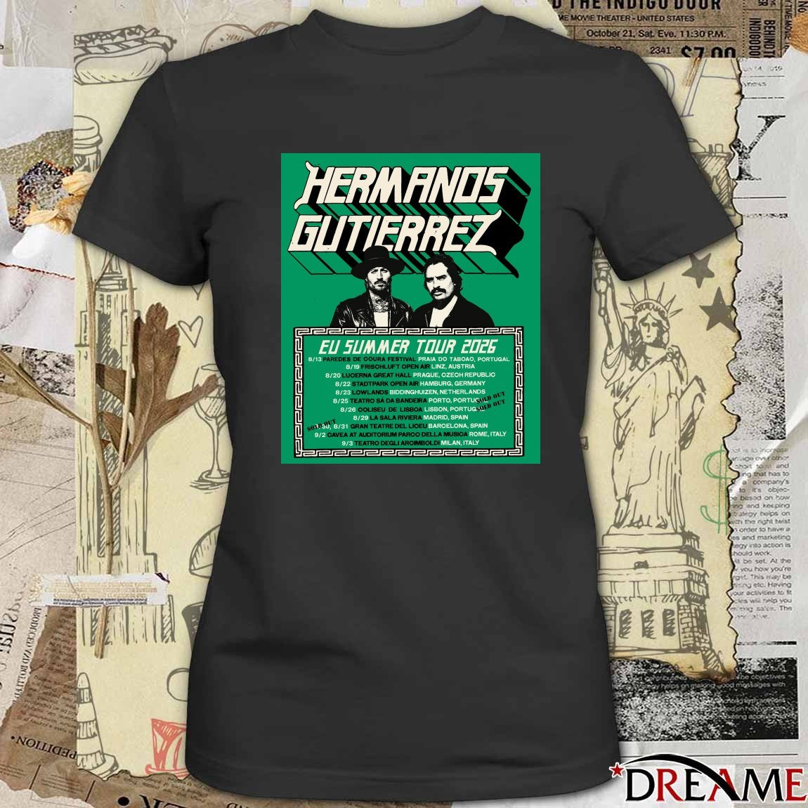 Hermanos Gutierrez Eu Summer Tour 2026 August – September Poster t-shirt