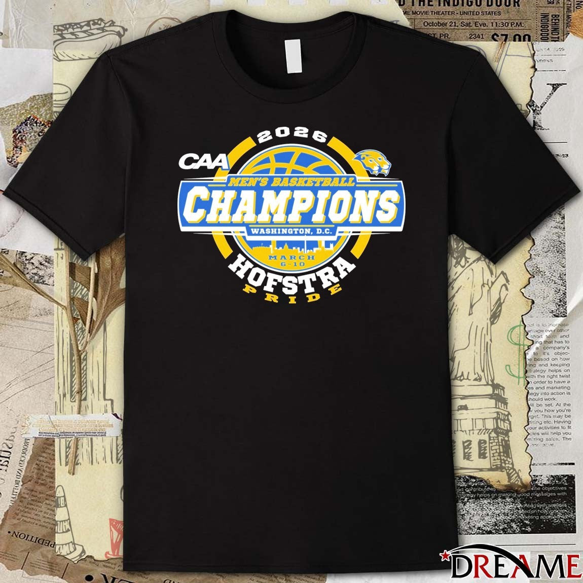 Hofstra University Pride 2026 CAA Men’s Basketball Tournament Champions t-shirt