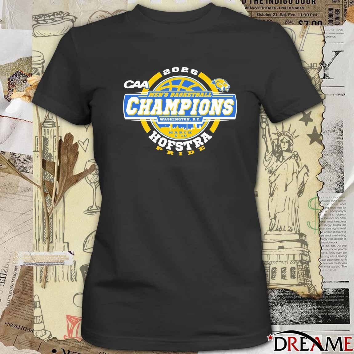 Hofstra University Pride 2026 CAA Men’s Basketball Tournament Champions t-shirt