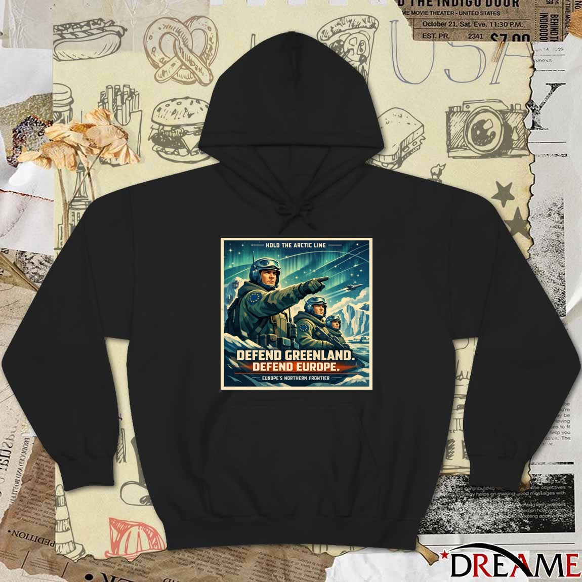 Hold The Arctic Line – Defend Greenland Defend Europe – Europe’s Northern Frontier t-shirt