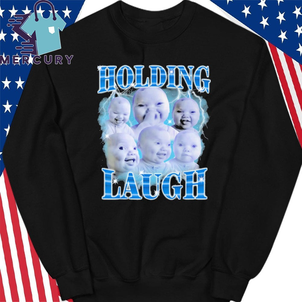 Holding Laugh Niche Baby Gen Z Meme Ai Viral Giggling Ai Laughing Shirt