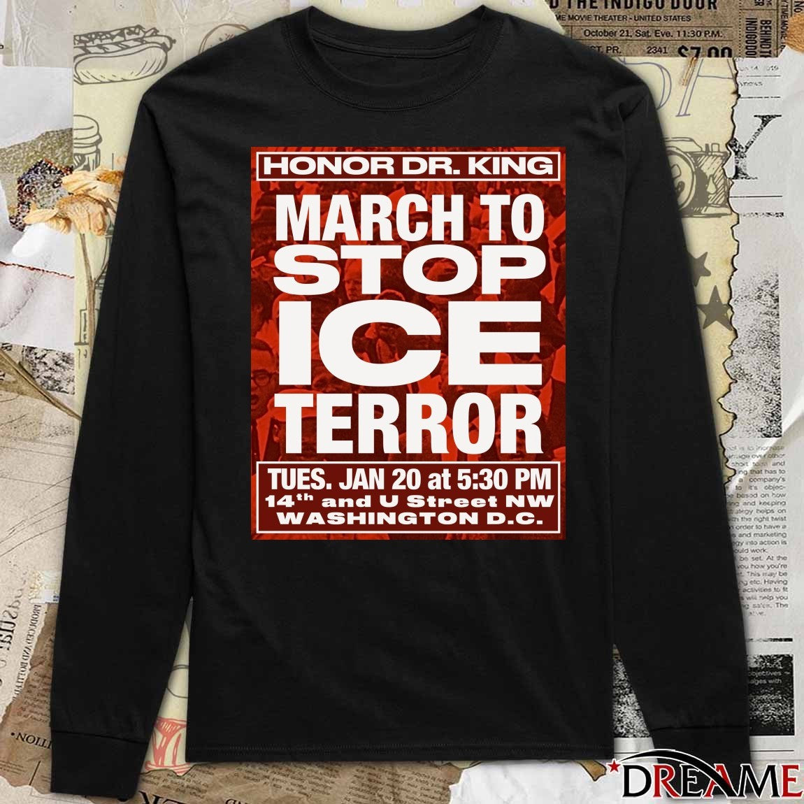 Honor Dr. King March To Stop ICE Terror January 20 2026 Washington DC Poster t-shirt