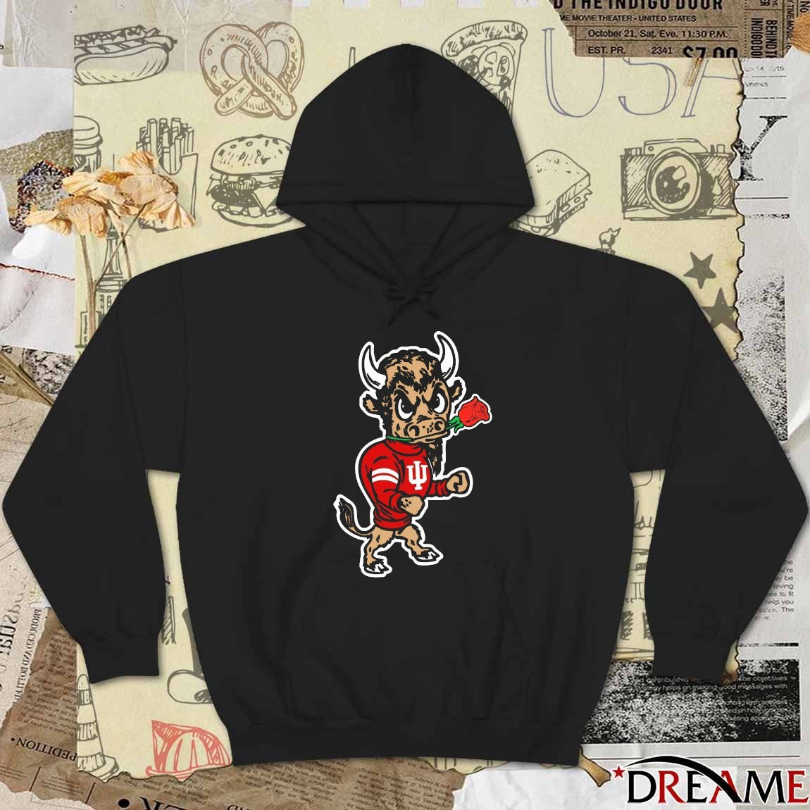 Hoosier the Bison Indiana Hoosier Rose Bowl Bound Mascot t-shirt