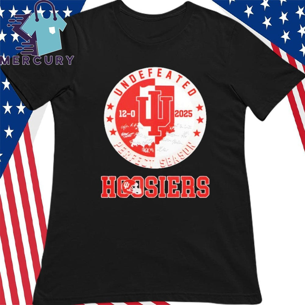 Hoosiers Undefeated 2025 Perfect Season Signature Shirt