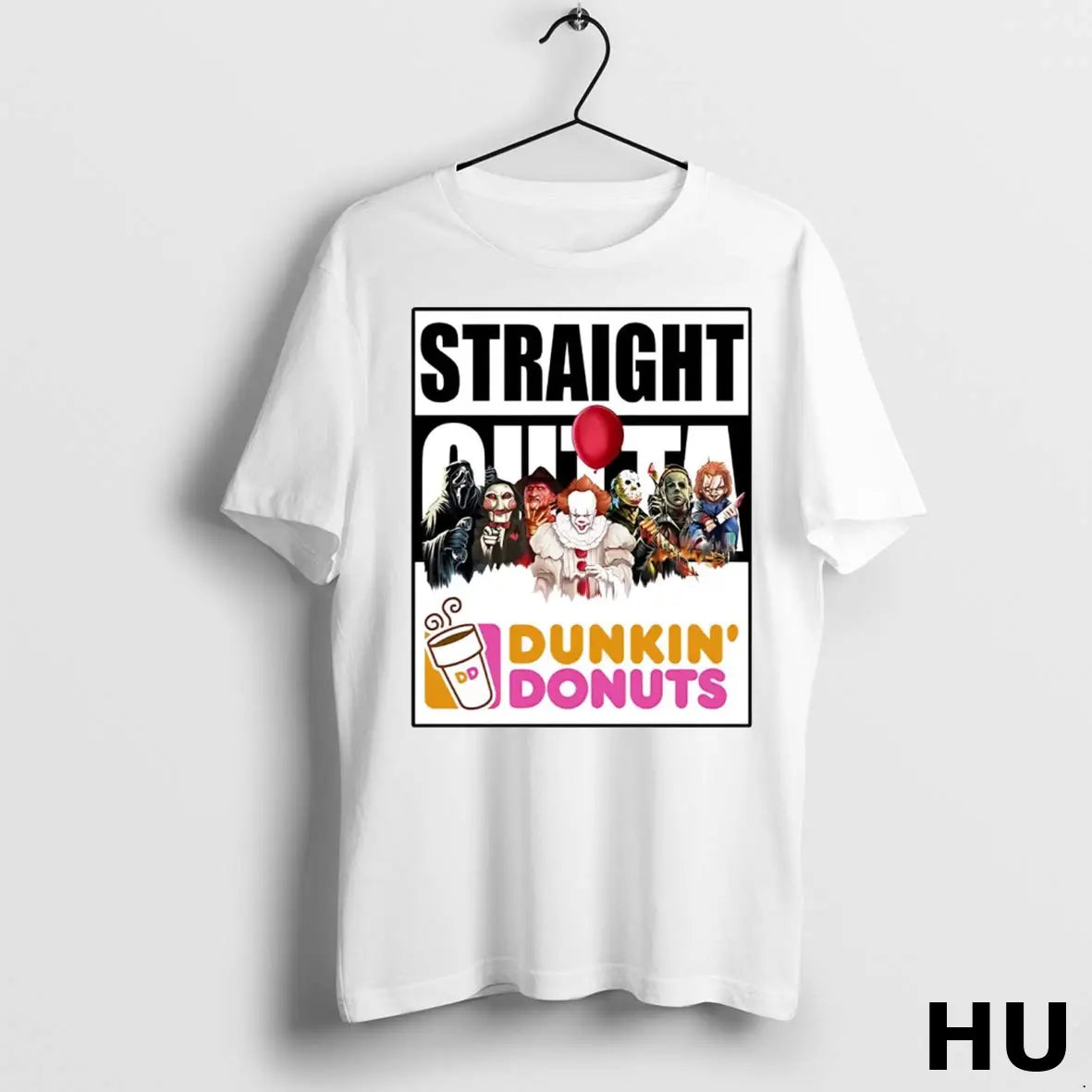 Official Horror Halloween Straight Outta Dunkin Donuts T Shirt