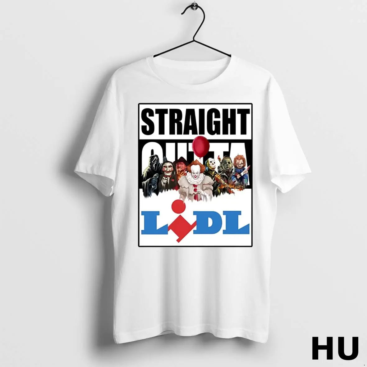 Official Horror Halloween Straight Outta Lidl T Shirt