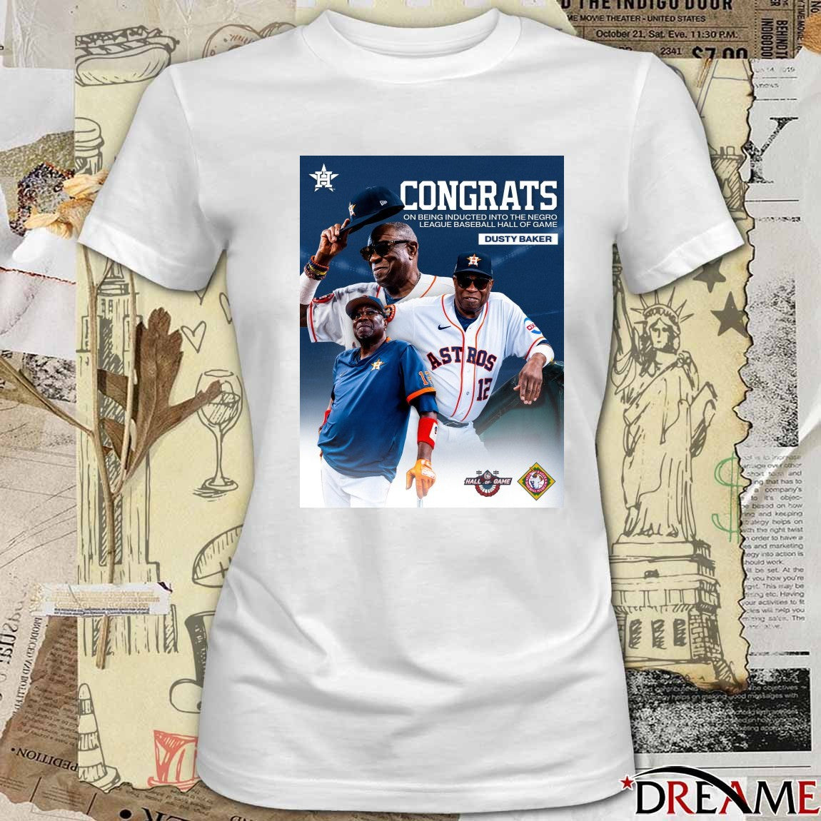 Houston Astros Congrats On Being Inducted Into The Negro League Baseball Hall Of Game Dusty Baker Poster t-shirt