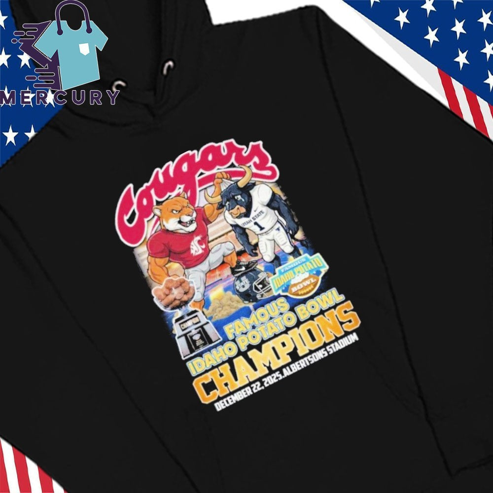 Houston Cougars 2025 Famous Idaho Potato Bowl Champions Mascot Shirt