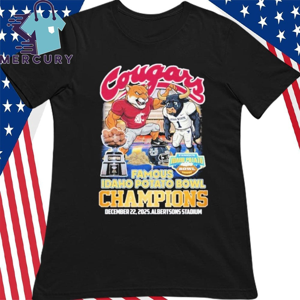 Houston Cougars 2025 Famous Idaho Potato Bowl Champions Mascot Shirt