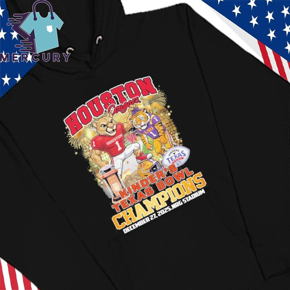 Houston Cougars 2025 Kinder’s Texas Bowl Champions Mascot Shirt