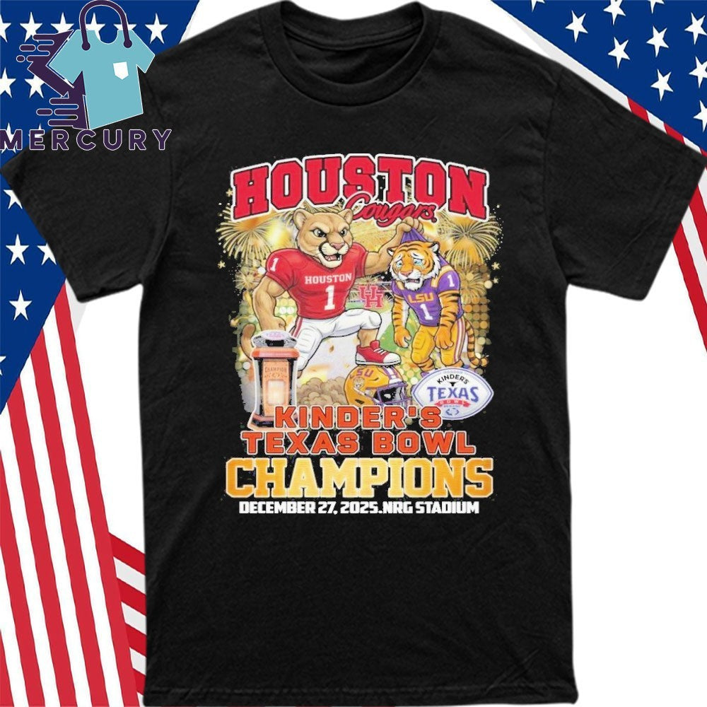 Houston Cougars 2025 Kinder’s Texas Bowl Champions Mascot Shirt