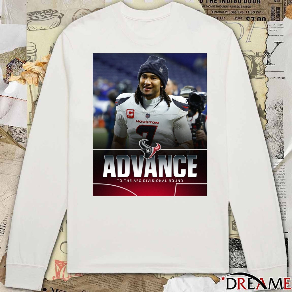 Houston Texans Advance To The AFC Divisional Round Poster t-shirt