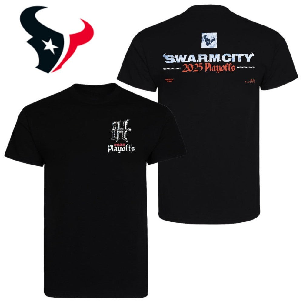 Houston Texans SWARM City 2025 Playoffs T-Shirt