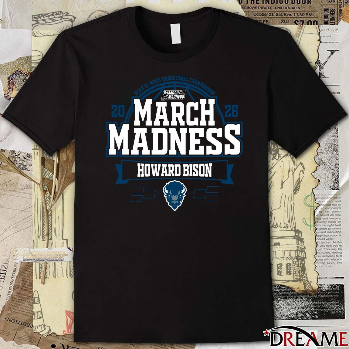 Howard Bison 2026 NCAA DI Men’s Basketball Championship March Madness Bound t-shirt