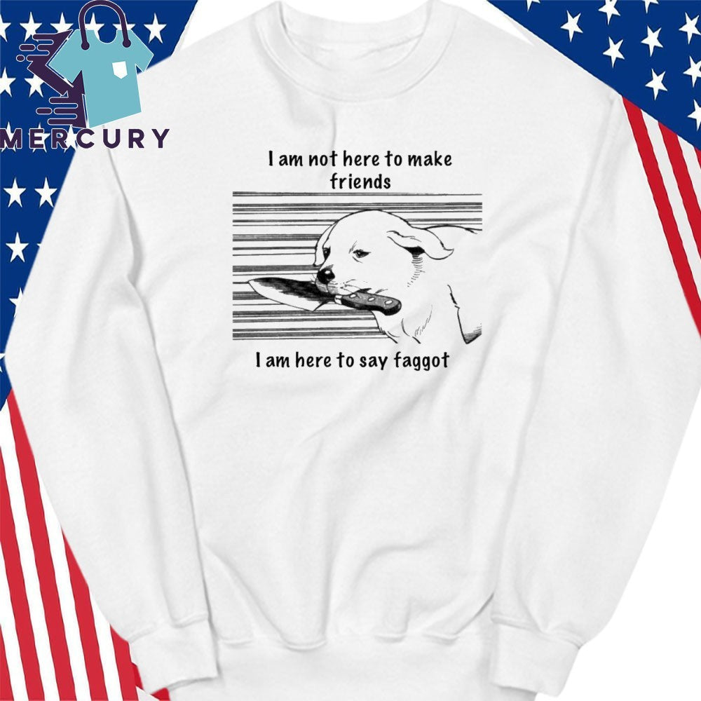 I Am Not Here To Make Friends I Am Here To Say Faggot Shirt