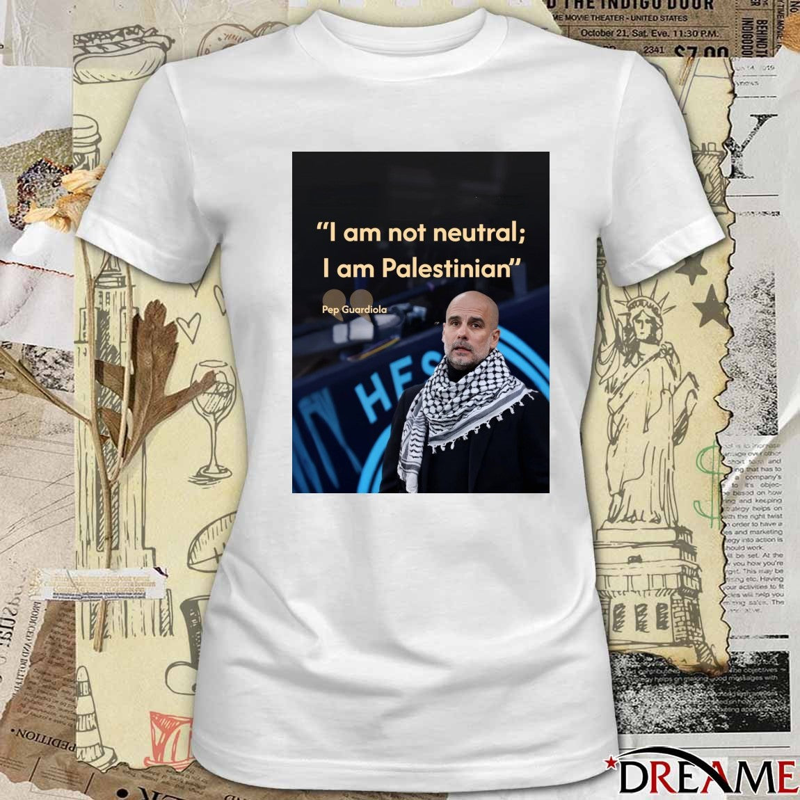 I Am Not Neutral I Am Palestinian Pep Guardiola t-shirt