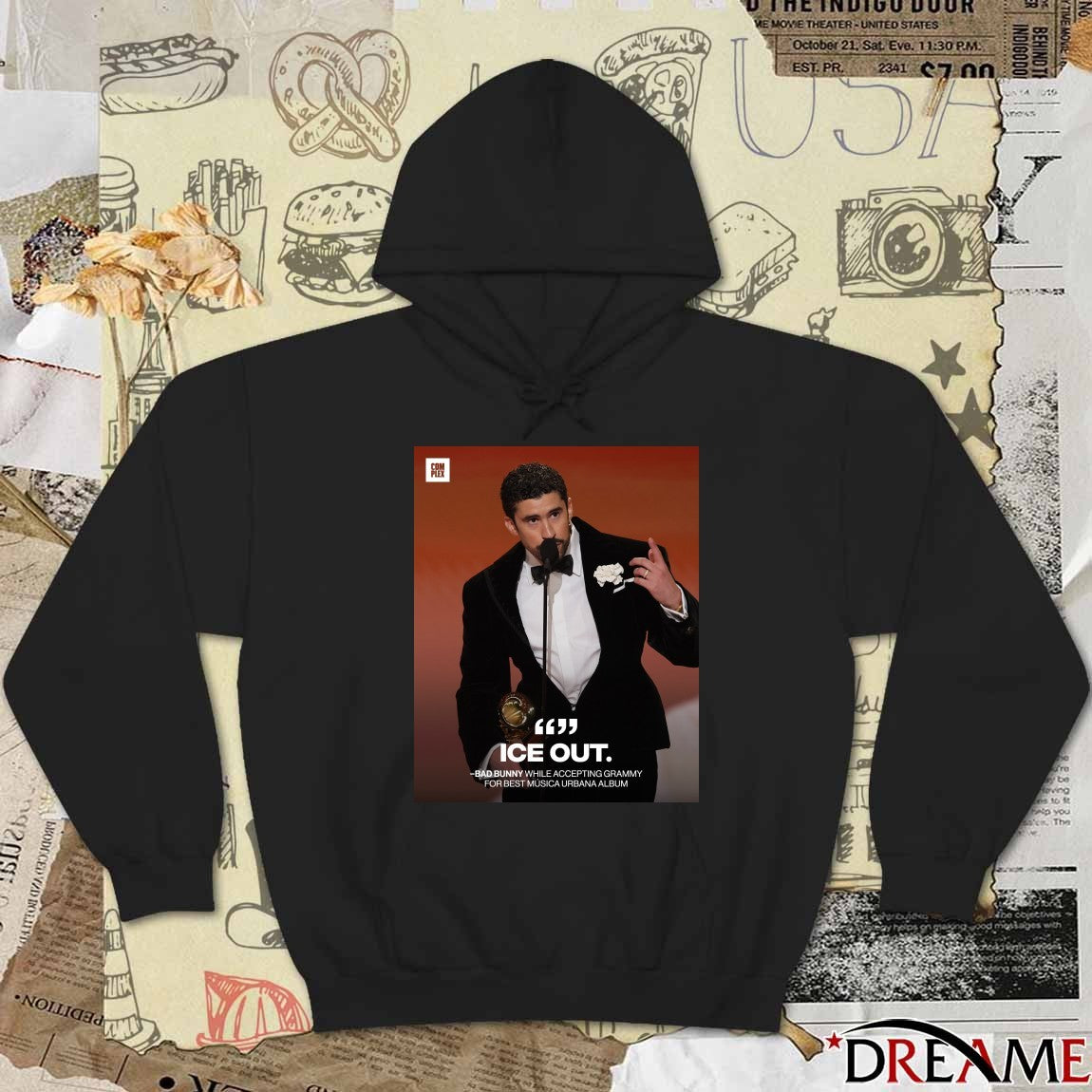 ICE Out Bad Bunny While Accepting Grammy For Best Musica Urbana Album Poster t-shirt