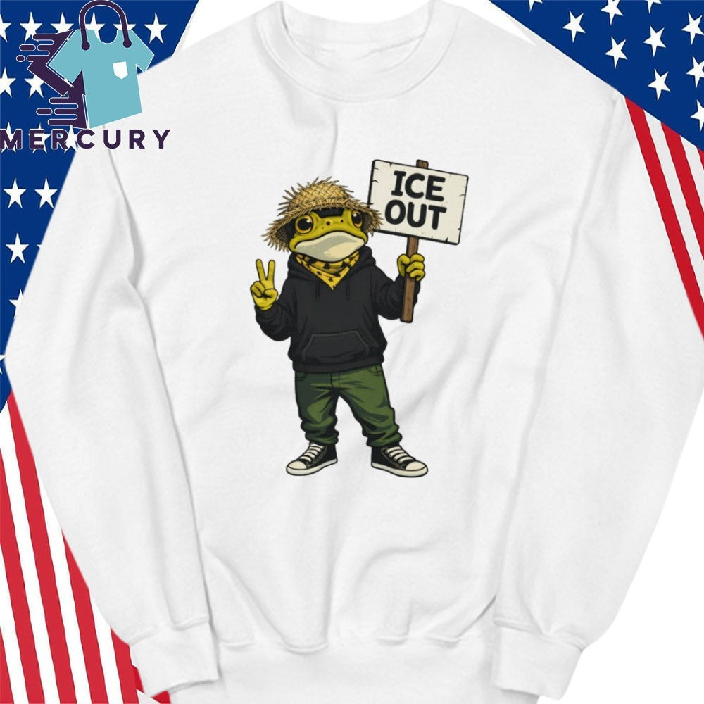 ICE Out Humanity Message Bunny Concho Frog Shirt