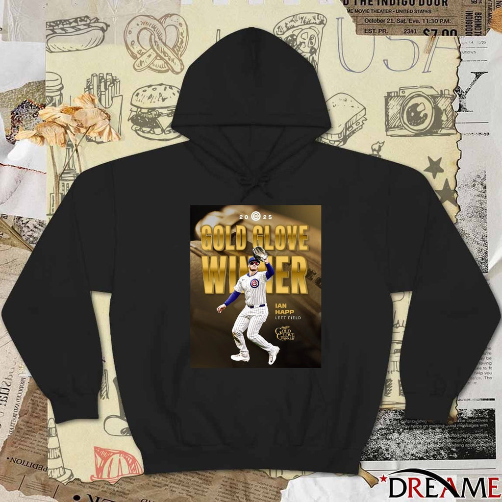 Ian Happ Chicago Cubs Gold Glove Award for the 2025 Poster t-shirt