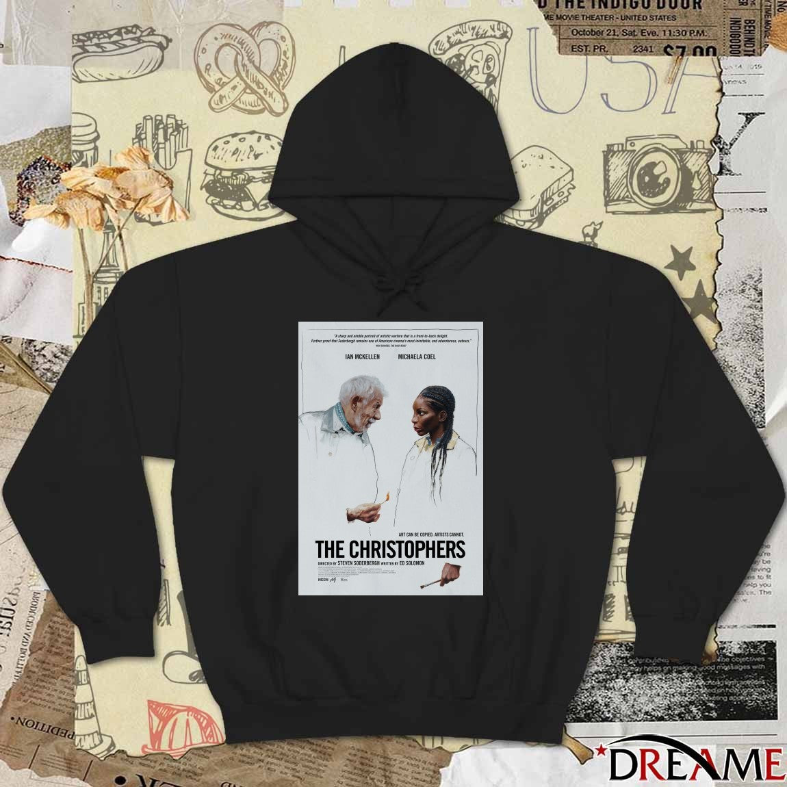 Ian McKellen And Michaela Coel The Christophers Art Can Be Copied Artists Cannot Poster t-shirt